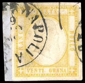 1861 - 20 grana giallo (23), usato ... 