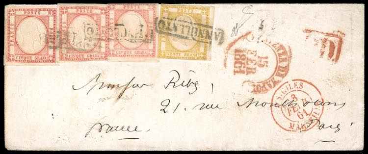 1861 - 20 grana giallo arancio, 5 ... 
