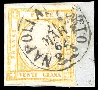 FALSI PER POSTA 1862 - 20 grana ... 