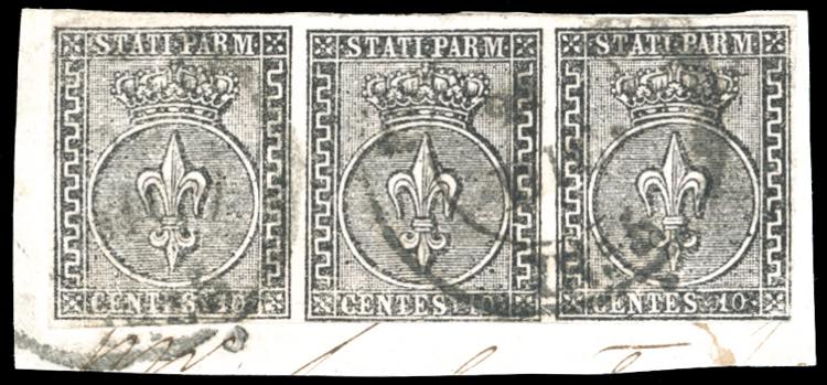1852 - 10 cent. bianco (2), ... 