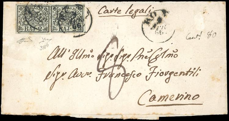 1866 - 2 baj grigio azzurrastro ... 