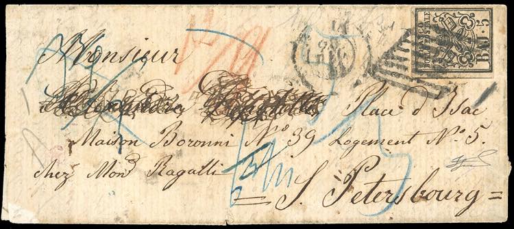1861 - 5 baj rosa chiaro (6), ... 