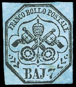 1852 - 7 baj azzurro (8), nuovo, ... 