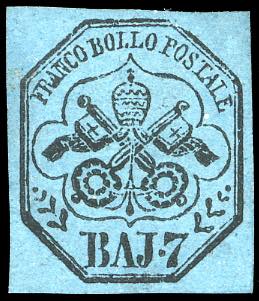 1852 - 7 baj azzurro (8), nuovo ... 
