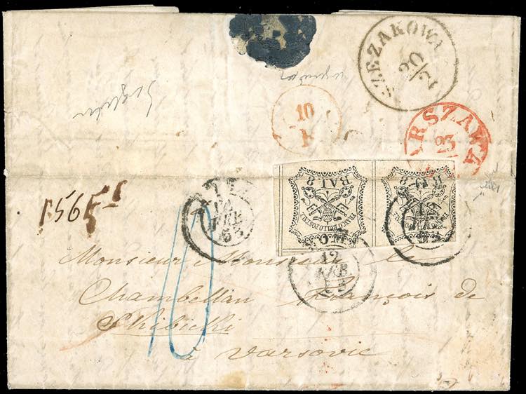 1853 - 8 baj bianco (9), coppia, ... 