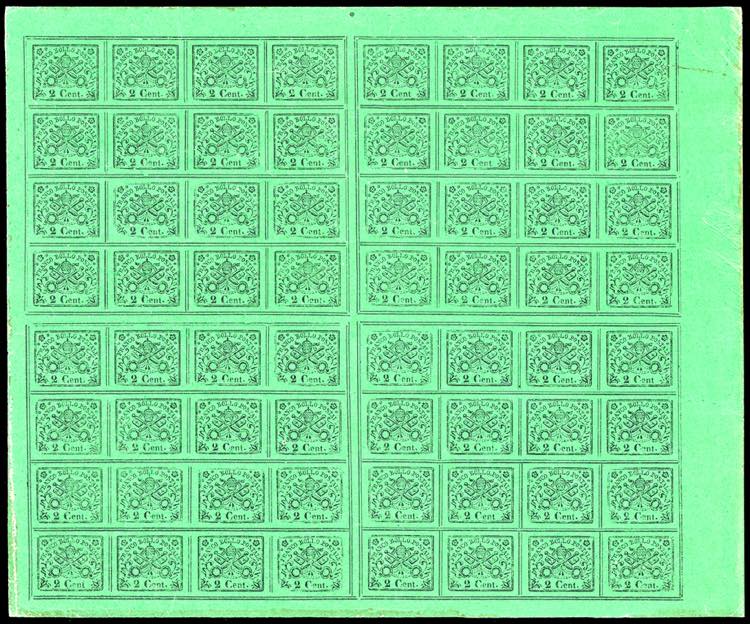 1867 - 2 cent. verde giallo (13), ... 