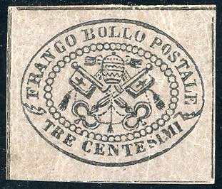 1867 - 3 cent. grigio rosa (14), ... 