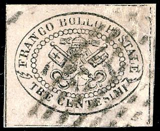1867 - 3 cent. grigio rosa, non ... 