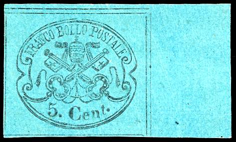 1867 - 5 cent. azzurro verdastro ... 