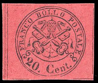 1867 - 20 cent. rosso bruno (18), ... 