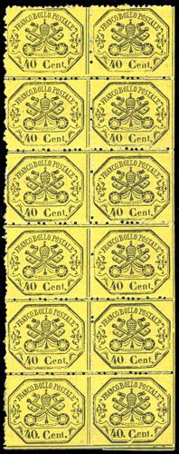 1868 - 40 cent. giallo (29b), ... 