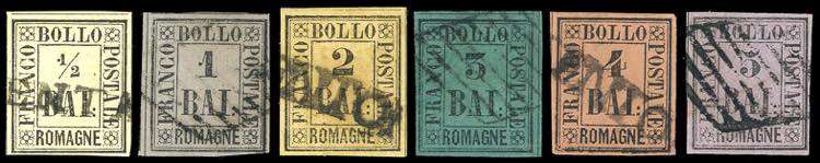 1859 - I primi sei valori ... 