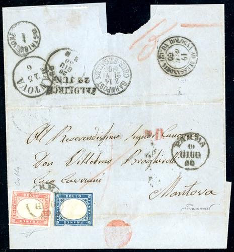 1860 - 40 cent. rosa lilla, fresco ... 