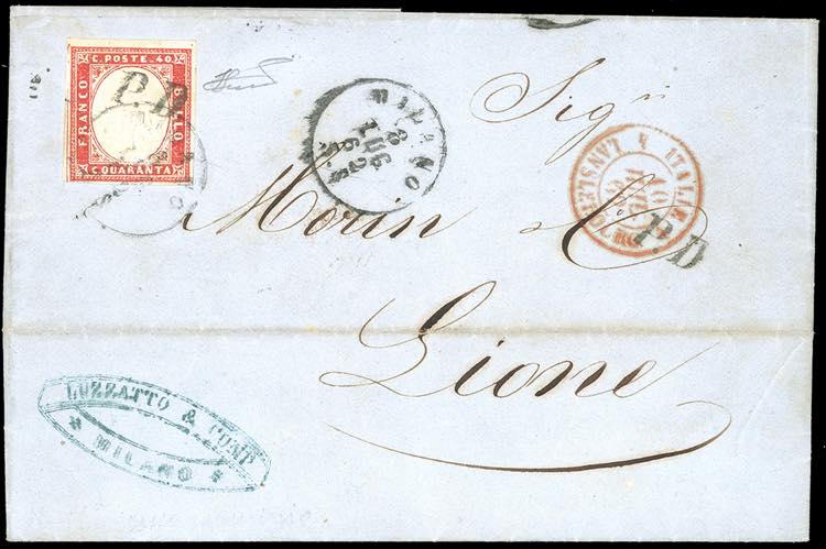 1862 - 40 cent. rosa carminio ... 