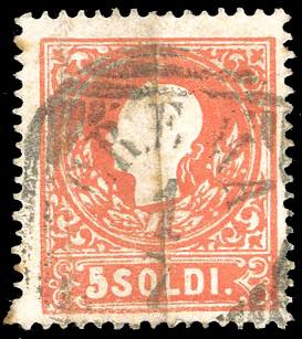 1859 - 5 soldi rosso, I tipo (25), ... 