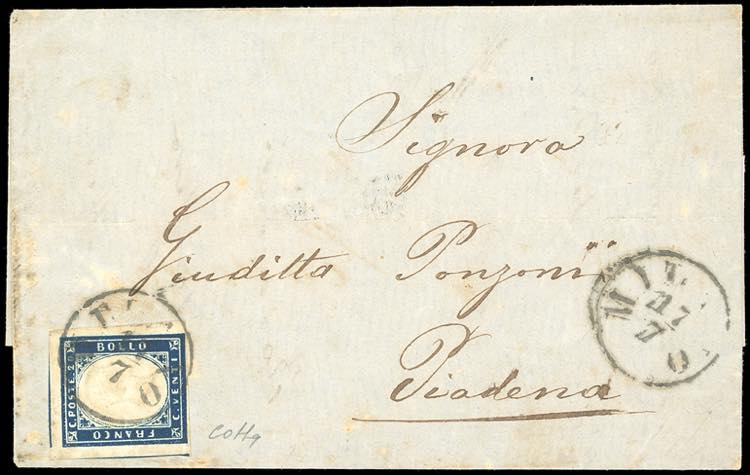1859 - 20 cent. cobalto oltremare ... 