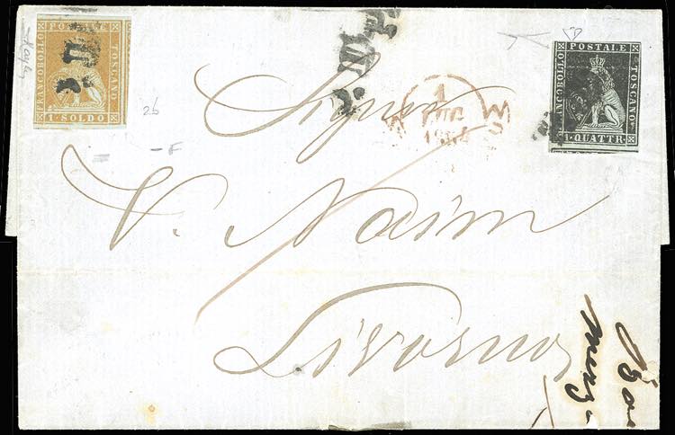 1854 - 1 quattrino nero, 1 soldo ... 