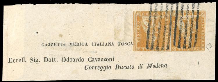 1851 - 1 soldo bistro arancio su ... 