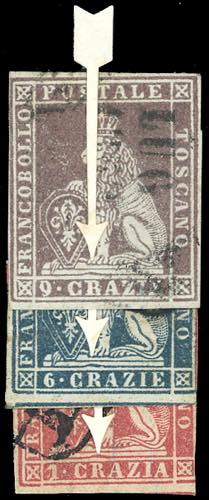 1851 - 1 crazia, 6 crazie e 9 ... 