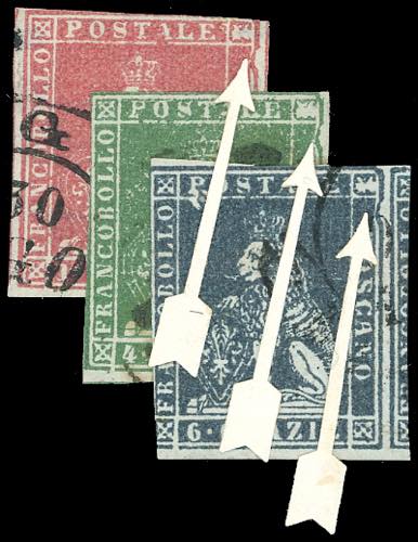 1851 - 1 crazie, 4 crazie e 6 ... 