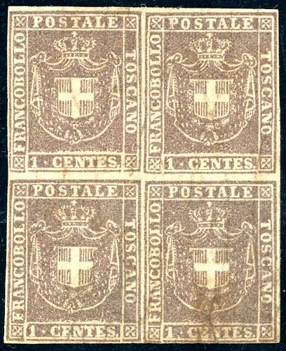 1860 - 1 cent. violetto bruno ... 