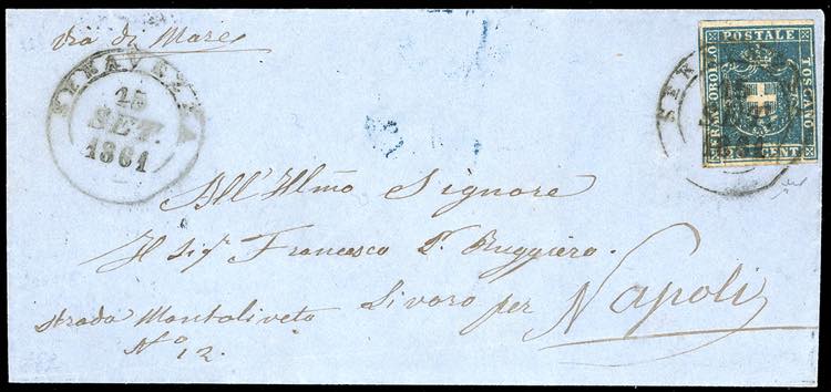 1861 - 20 cent. azzurro (20), ... 