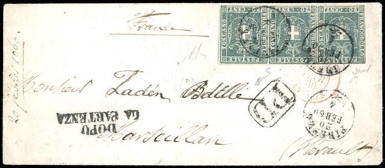 1860 - 20 cent. azzurro grigio, ... 