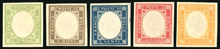 1861 - Non emessi, serie completa ... 