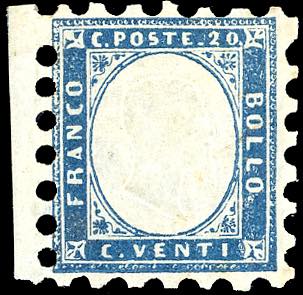 1862 - 20 cent. azzurro chiaro, ... 