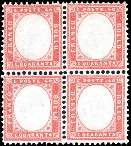 1862 - 40 cent. rosso carminio ... 