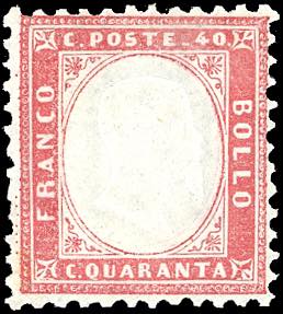 1862 - 40 cent. rosso carminio ... 