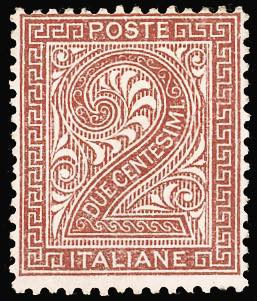 1863 - 2 cent. De La Rue, tiratura ... 