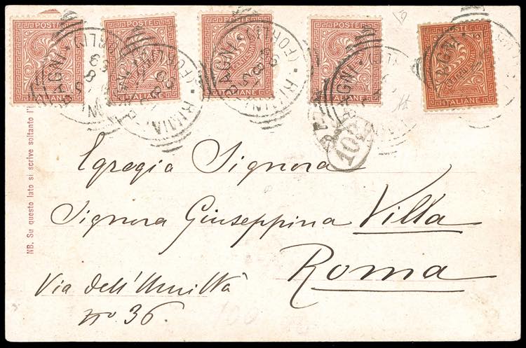 1899 - 2 cent. De La Rue, tiratura ... 