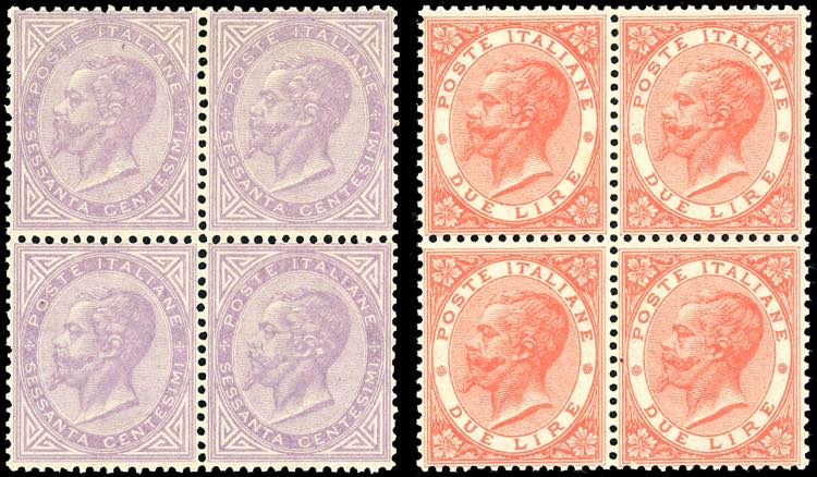 1866 - 60 cent. e 2 lire De La ... 