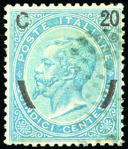 1865 - 20 cent. su 15 cent. Ferro ... 