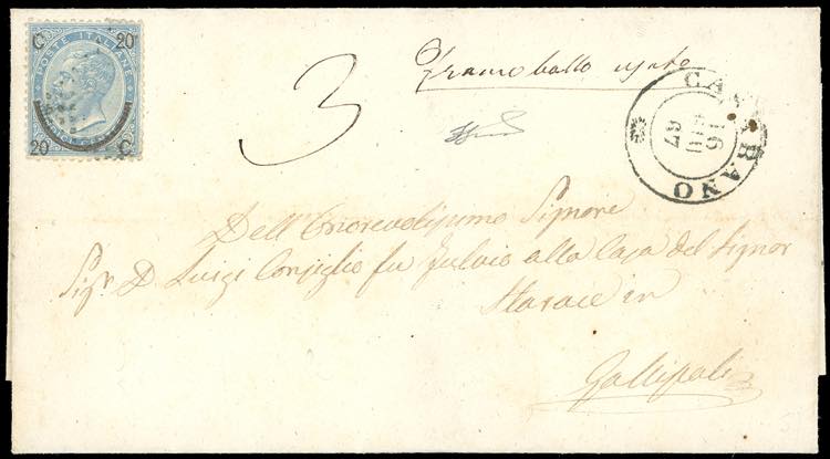 1867 - 20 cent. su 15 cent. Ferro ... 
