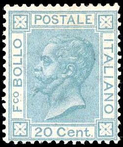 1867 - 20 cent. celeste chiaro, ... 