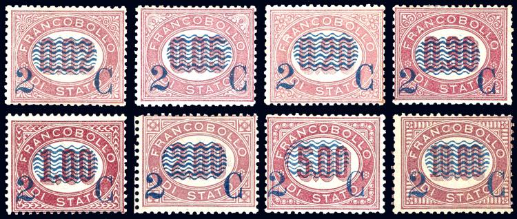 1878 - Servizio soprastampati, ... 