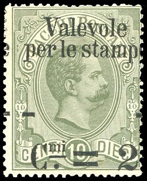 1890 - 2 cent. su 10 cent. ... 