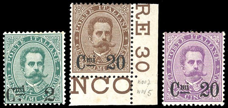 1890/91 - Umberto I soprastampati, ... 
