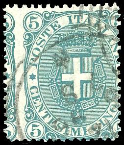 1891 - 5 cent. Stemma, fondo ... 