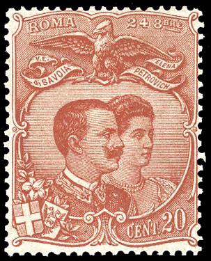 1895 - 20 cent. Nozze del principe ... 