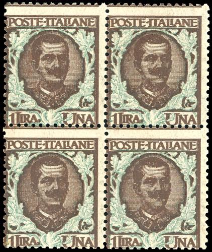 1901 - 1 lira Floreale, doppia ... 