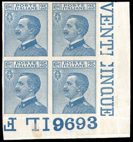 1908 - 25 cent. Michetti, non ... 