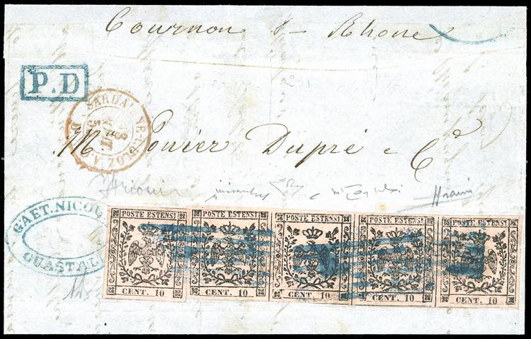 1858 - 10 cent. rosa chiaro, senza ... 