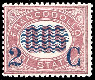 1878 - 2 cent. su 0,05 lire ... 