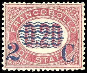 1878 - 2 cent. su 0,20 lire ... 