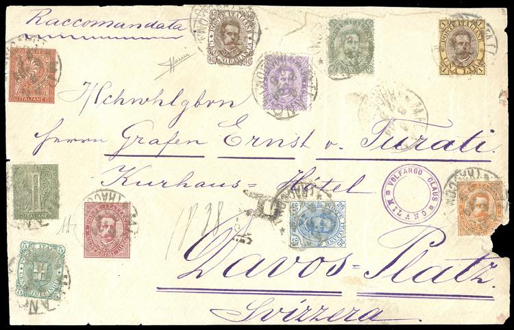 1894 - Affrancatura multipla di ... 