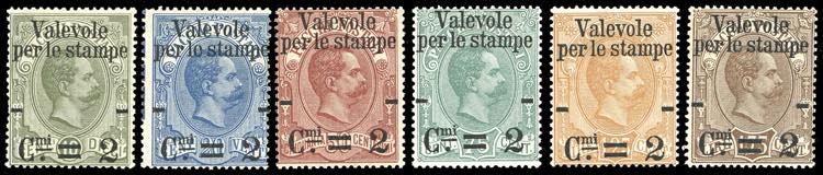 1890 - Soprastampati Valevole per ... 