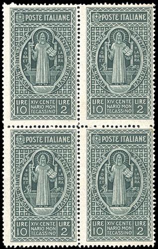 1929 - 10 + 2 lire Montecassino, ... 